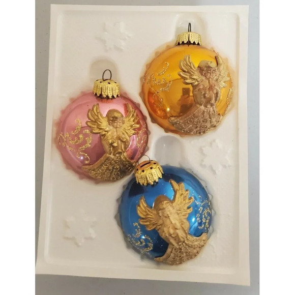 Vintage Kugelgruss Tradition Geniune Glass Angel Christmas Ornaments Germany - Picture 2 of 8